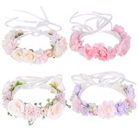 Wholesale Children's Wreath Headwear Handmade Simulation Flowers Headwear main image 6