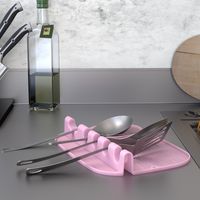 New High Temperature Silicone Kitchen Silicone Spoon Pad Spatula Shelf main image 1