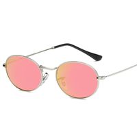 Fashion New Retro Oval Frame Women's Colorful Sunglasses sku image 2