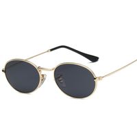 Fashion New Retro Oval Frame Women's Colorful Sunglasses sku image 3