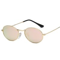 Fashion New Retro Oval Frame Women's Colorful Sunglasses sku image 5