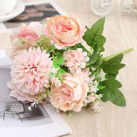 Peony Simulation Flowers Fake Bouquet Home Decorative Floral Ornaments sku image 4