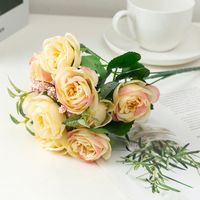 Vente En Gros Simulation Rose Bouquet De Mariage Fleurs sku image 2