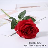 Simulation Single Wool Cloth Rose Wedding Decoration Artificial Flower sku image 1