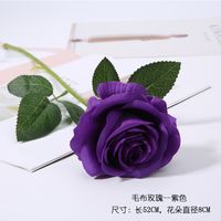 Simulation Single Wool Cloth Rose Wedding Decoration Artificial Flower sku image 2
