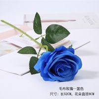 Simulation Single Wool Cloth Rose Wedding Decoration Artificial Flower sku image 3