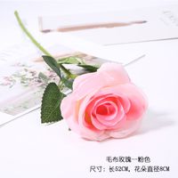 Simulation Single Wool Cloth Rose Wedding Decoration Artificial Flower sku image 4