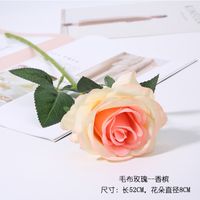 Simulation Single Wool Cloth Rose Wedding Decoration Artificial Flower sku image 5