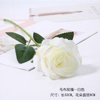 Simulation Single Wool Cloth Rose Wedding Decoration Artificial Flower sku image 6