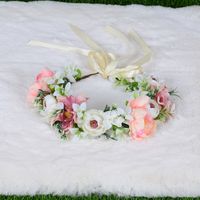 New Handmade Fabric Spring Corolla Bride Photo Simulation Flower Plant Headband sku image 1