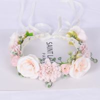 Wholesale Children's Wreath Headwear Handmade Simulation Flowers Headwear sku image 3