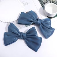 2-piece Set Of New Oversized French Bow Hairpin Korean Silk Hair Accessories Back Head Hairpin Top Clip Sen Hairpin main image 3
