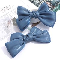 2-piece Set Of New Oversized French Bow Hairpin Korean Silk Hair Accessories Back Head Hairpin Top Clip Sen Hairpin sku image 1
