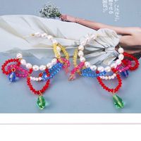 New Pearl Crystal Creative Bohemian Alloy Stud Earrings Simple Fashion main image 5