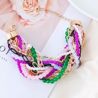 New Bohemian Contrast Color Beaded Bracelet Necklace main image 4