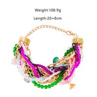 New Bohemian Contrast Color Beaded Bracelet Necklace main image 2