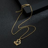 Heart Letter Mom Pendant Copper 18k Gold-plated Inlaid Zircon Necklace main image 5