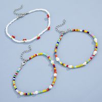 Fashion Color Conch Pearl Cherry Alloy Anklet 3-piece Set main image 3