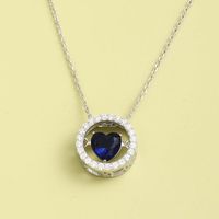 Light Luxury Niche Imprisoned Heart S925 Silver Necklace sku image 1