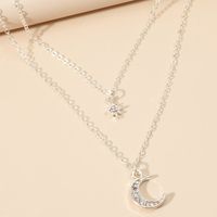 Fashion Jewelry Rhinestone Star Moon Necklace main image 3