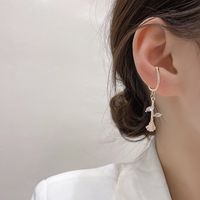 French Elegant Super Fairy Rose Gentle Fashion Temperament Rose Gold Ear Hanging Ear Bone Clip Earring Ear Clip Earrings Female main image 1