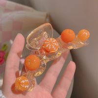 Early Spring Candy-colored Shark Clip Orange Clip Large Hairpin Female Back Head Resin Net Red Clip Head Jewelry sku image 2