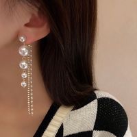 Ultra-long Exaggerated Pearl Air Flow Su Earrings Women&#39;s 2022 New Trendy Earrings High-quality Net Red Light Luxury Earrings main image 1