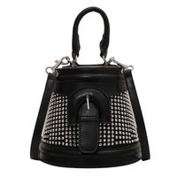 Western Style All-match Women&#39;s Small Bag Women&#39;s 2022 New Trendy Fashion Handbag Plaid Bucket Exquisite Shoulder Messenger Bag sku image 2