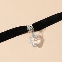 Fashion Crystal Heart-shaped Pendant Short Necklace sku image 2