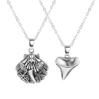 Retro Creative Shark Tooth Shell Multi-layer Alloy Ecklace Female main image 6