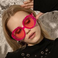 New Round Large Frame Candy-colored Geometric Sunglasses Wholesale main image 1