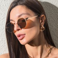 Neue Achteckige Retro-sonnenbrille Mit Kleinem Rahmen Aus Metall main image 2