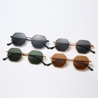 New Retro Small Frame Metal Sunglasses Octagonal Glasses main image 5