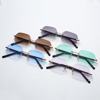 New Fashion Frameless Polygonal Sunglasses Women's Gradient Sunglasses main image 4