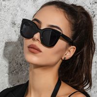 Nouvelles Lunettes De Soleil Géométriques À Grand Cadre En Œil De Chat Rond En Gros main image 1