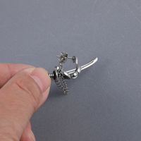 Fashion Geometric Cross Sword Chain Men's Titanium Steel Earrings main image 4