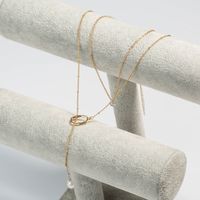 Ladies Metal Shaped Ring Natural Freshwater Pearl Pendant Necklace main image 4