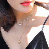 Vintage Women's Gold Multilayer Natural Pearl Multi-layer Necklace main image 1