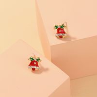 Fashion Diamond-studded Bells Pin Small Cute Alloy Earrings Wholesale main image 5