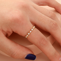 Fashion Copper Female Zircon Simple Index Finger Ring main image 1