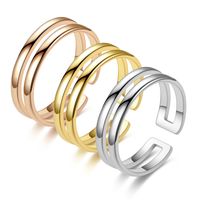 Wholesale Titanium Steel Ring Simple Couple Ring Jewelry main image 1