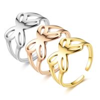 Creative Simple Titanium Steel Butterfly Ring Jewelry Wholesale main image 1