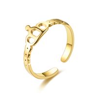 Fashion New Crown Titanium Steel Couple Ring Jewelry main image 4
