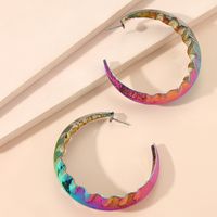 New Style Simple Colorful C-shaped Earrings main image 3