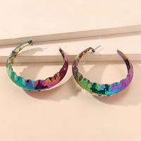 New Style Simple Colorful C-shaped Earrings main image 4