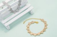 Fashion Full Row Of Peach Heart-shaped Copper Zircon Bracelet Wholesale main image 3