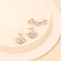 Aretes Asimétricos Simples Con Colgante De Diamantes De Imitación main image 5
