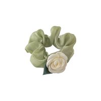 Fashion Simple White Rose Hair Rope  Flower Head Rope Hair Accessories main image 6