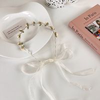 Fashion Pearl Flower Streamer Braided Hair Ribbon Hair Accessories main image 4