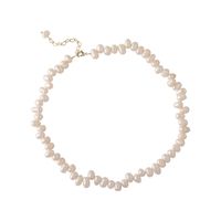 Fashion Retro Baroque Irregular Petal Freshwater Pearl Necklace Bracelet For Women main image 6